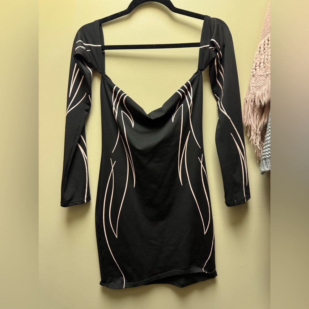 Elegant Black and Pink Women's Dress